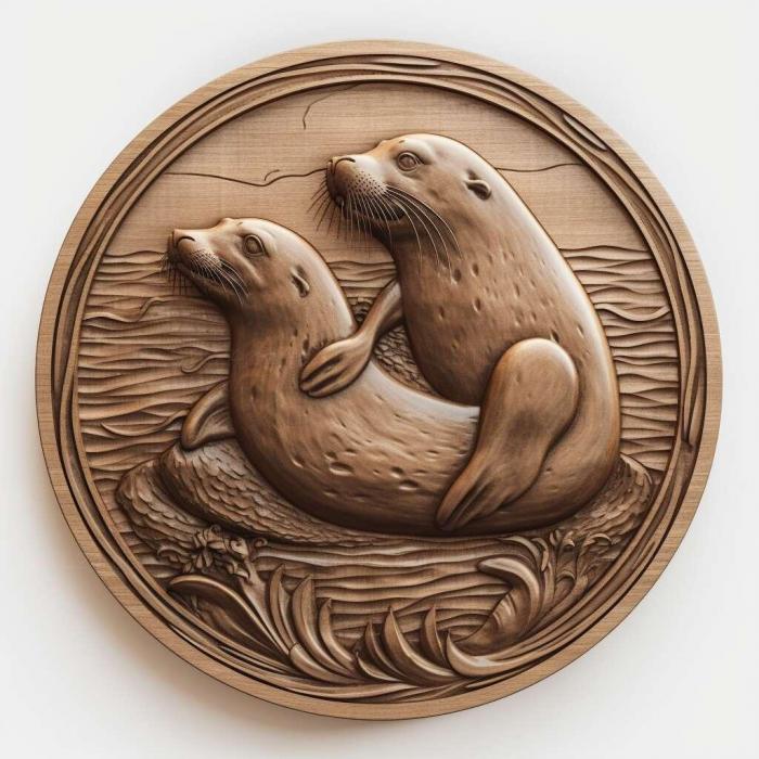 Nature and animals (st seal 3, NATURE_4167) 3D models for cnc